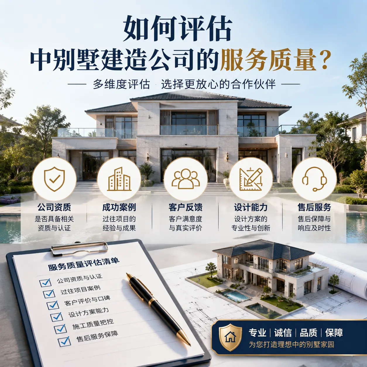 如何评估 西秀 中别墅建造公司的服务质量？