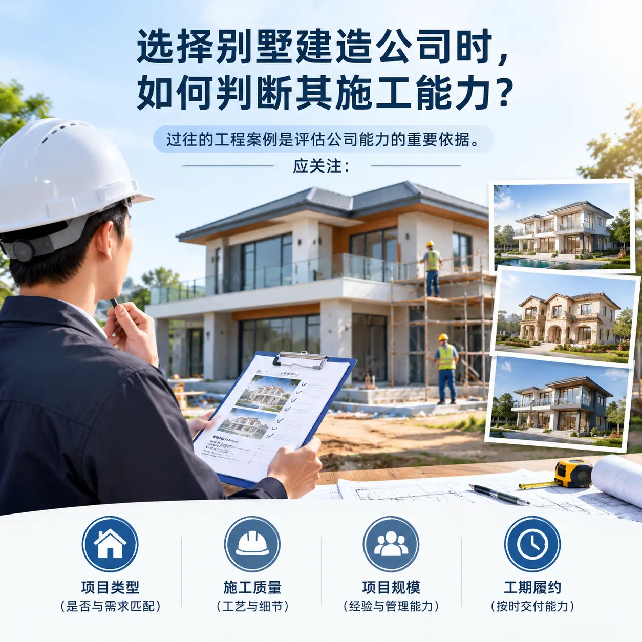 选择别墅建造公司时,如何判断其施工能力?
