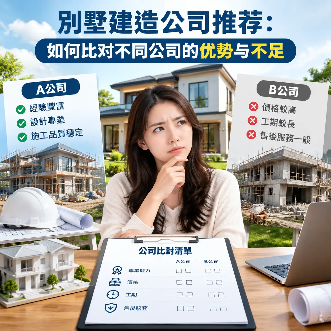 别墅建造公司推荐:如何比对不同公司的优势与不足